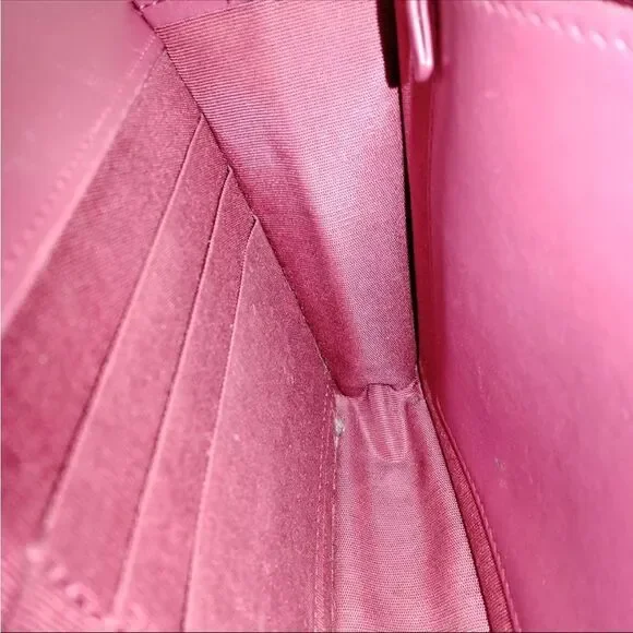 Auth Chanel Brilliant Pink Quilted Patent Leather Wallet on Chain (WOC) Clutch - Picture 14 of 16